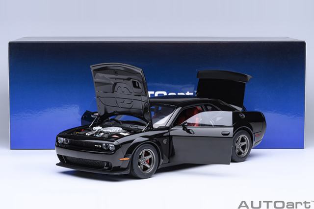71765 1/18 DODGE CHALLENGER SRT SUPER STOCK 2023 (PITCH BLACK)