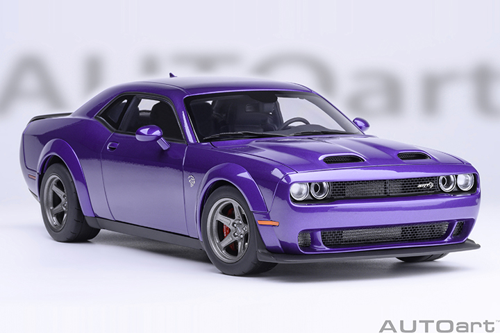 71768 1/18 DODGE CHALLENGER SRT SUPER STOCK 2023 (PLUM CRAZY/PURPLE)