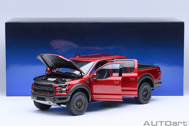 72948 1/18 FORD F-150 RAPTOR SUPERCREW 2019 (RUBY RED)