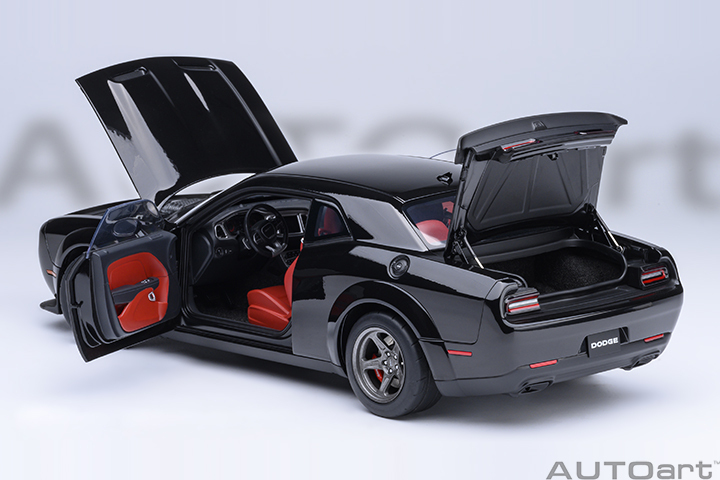 71765 1/18 DODGE CHALLENGER SRT SUPER STOCK 2023 (PITCH BLACK)