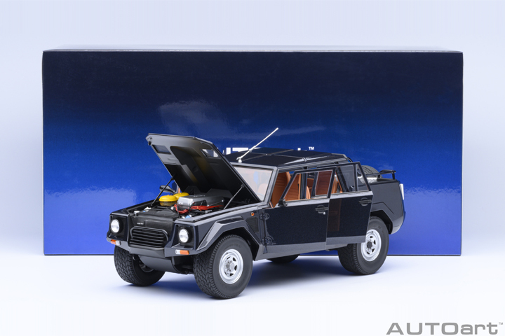 74552 1/18 LAMBORGHINI LM002 (BLU ACAPULCO METALLIC/METALLIC BLUE)
