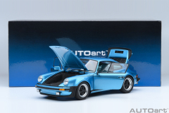 78115 1/18 PORSCHE 911(930) TURBO 3.0 (MINERVA BLUE W/ TURBO STRIPES)
