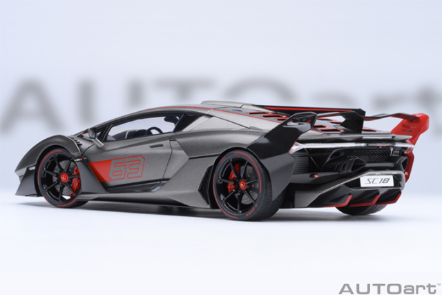 79216 1/18 LAMBORGHINI SC18 ALSTON (GRIGIO DAYTONA / RED ACCENTS)