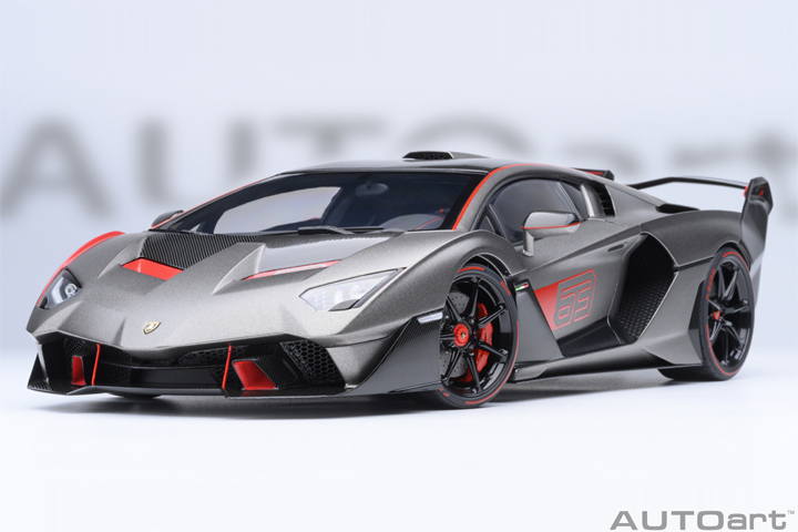 79216 1/18 LAMBORGHINI SC18 ALSTON (GRIGIO DAYTONA / RED ACCENTS)