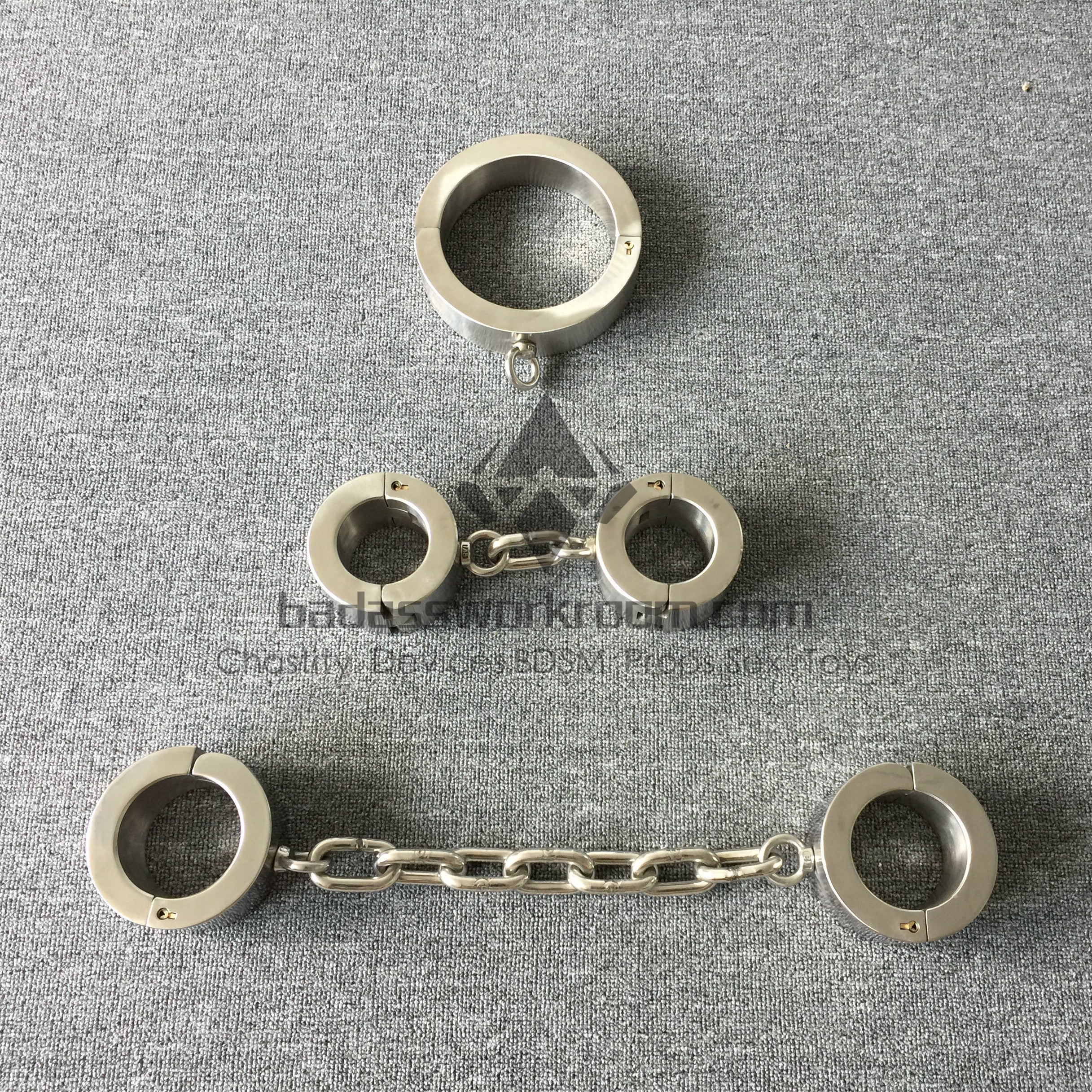 Super Heavy Stainless Steel Bondage Restraints Cuffs Kit,Bondage Restraint