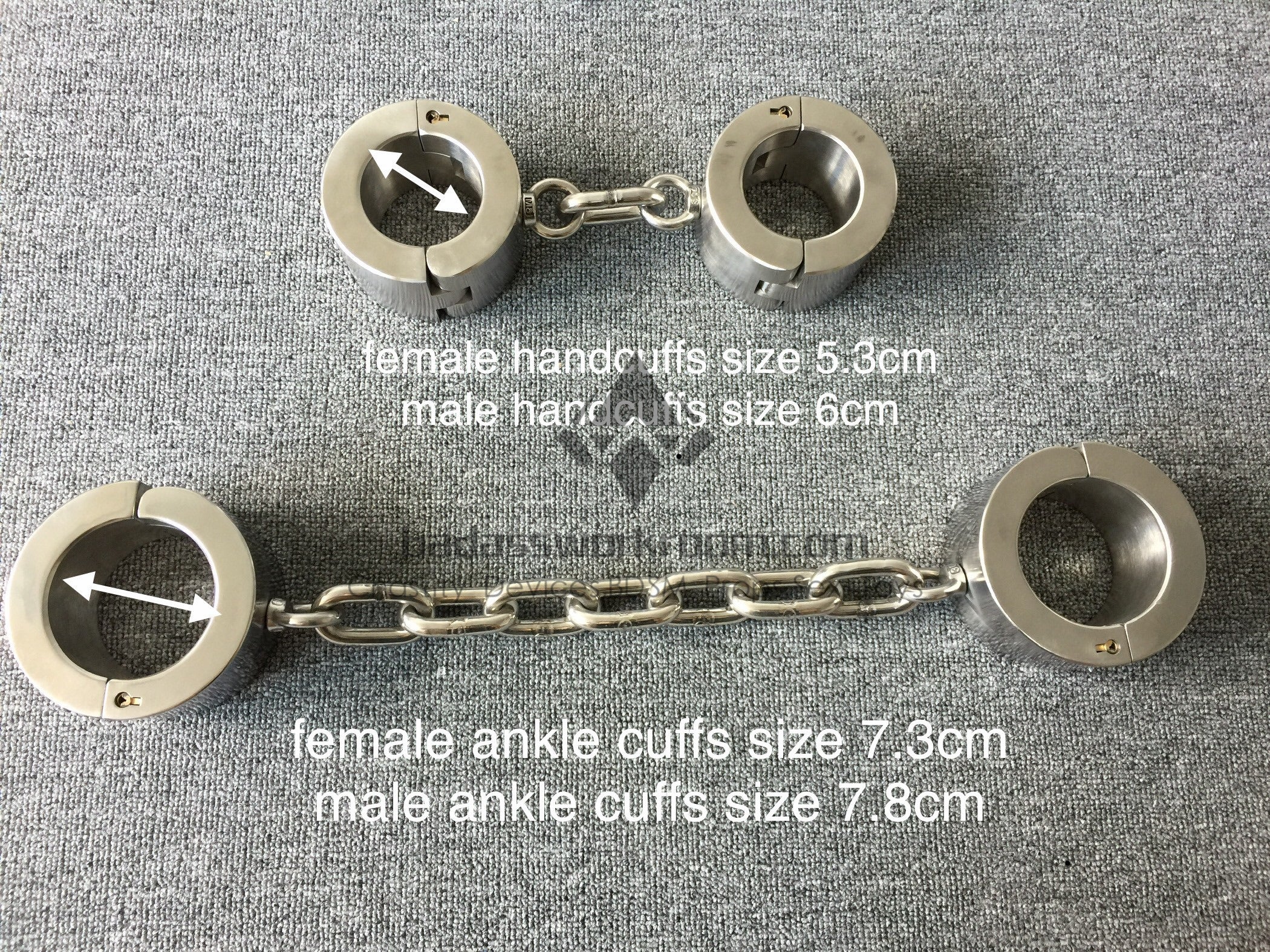 Super Heavy Stainless Steel Bondage Restraints Cuffs Kit,Bondage Restraint