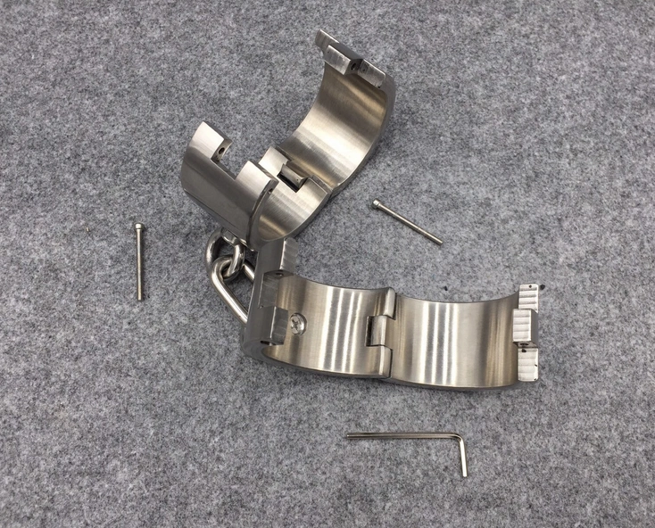 Customizable 40mm Height Stainless Steel Handcuffs and Ankle Cuffs Using Screw Lock for BDSM