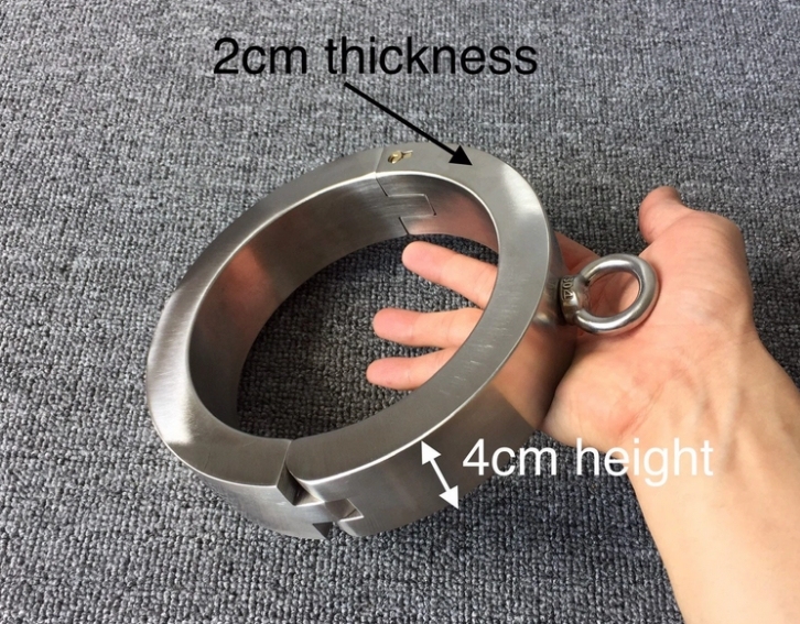 Heavy Stainless Steel Bondage Restraints BDSM Collar