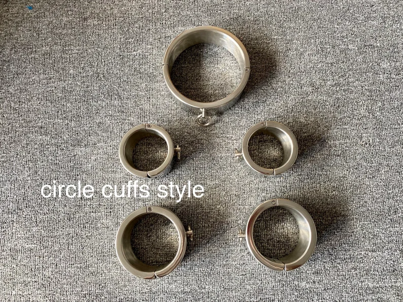1CM Thickness Heavy Cuffs Set Steel Bondage Kit
