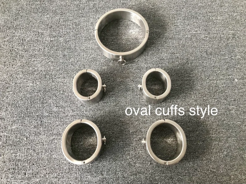 1CM Thickness Heavy Cuffs Set Steel Bondage Kit
