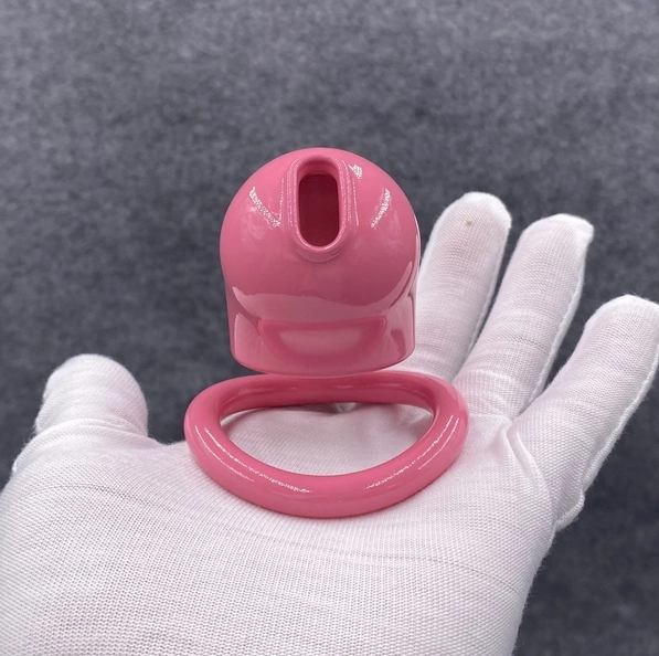 Male Chastity Device Pink Resin Cock Cage 3 Lengths Optional