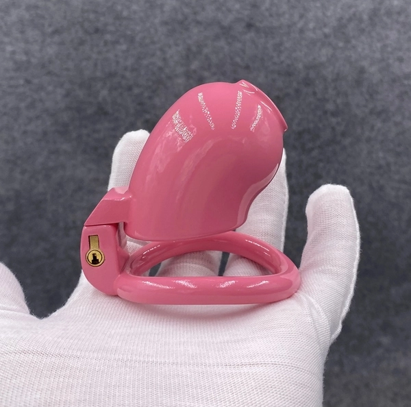 Male Chastity Device Pink Resin Cock Cage 3 Lengths Optional