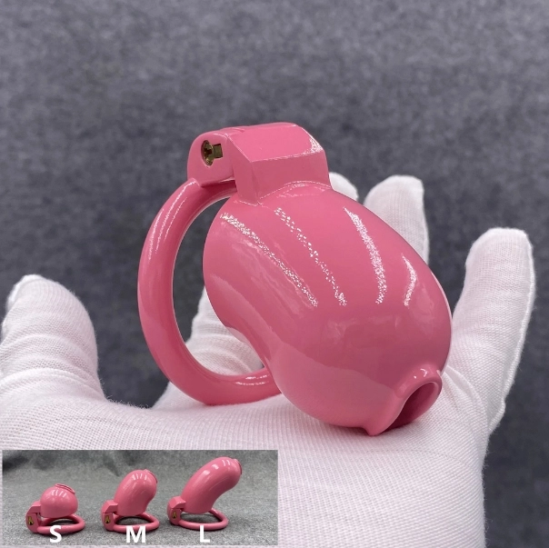Male Chastity Device Pink Resin Cock Cage 3 Lengths Optional