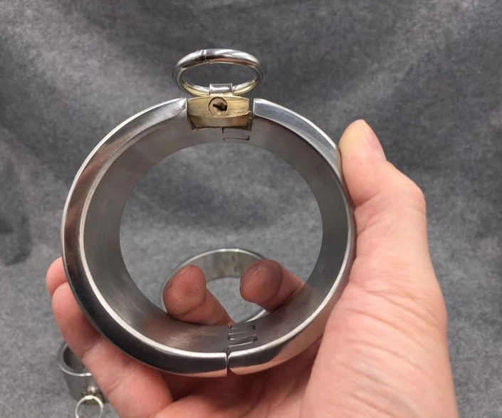 Customizable 3CM/5CM Height Stainless Steel Bondage Restraints Kit Heavy Duty BDSM Gear Collar Handcuffs Ankle Cuffs