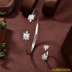 wholesale price Sterling Silver 925 Jewelry bangle ring set