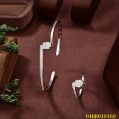 Factory Supply Quality Assurance Sterling Silver 925 Jewelry bangle ring set