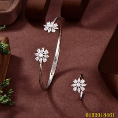 China Wholesale Factory Sterling Silver 925 Jewelry bangle ring set