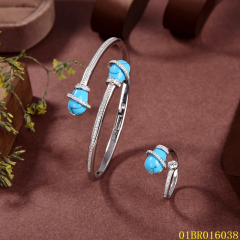 Hot Fashion Sterling Silver 925 Jewelry Bangle set