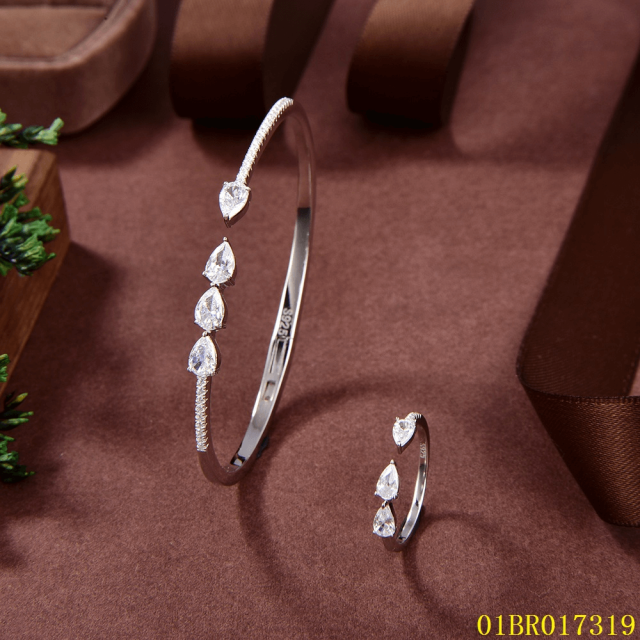 China Wholesale Factory Sterling Silver 925 Jewelry Bangle set