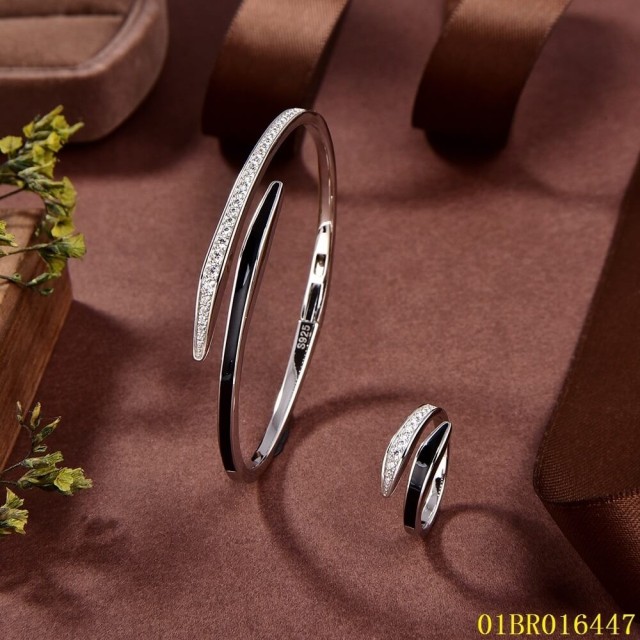 Quality Wholesale Unique Design Sterling Silver 925 Jewelry Bangle set