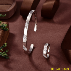 Popular Design Sterling Silver 925 Jewelry bangle ring set