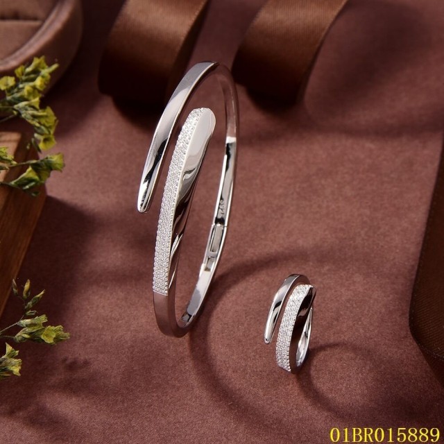 New Product Sterling Silver 925 Jewelry Bangle set