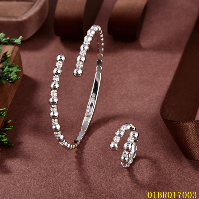 New Product Sterling Silver 925 Jewelry Bangle set