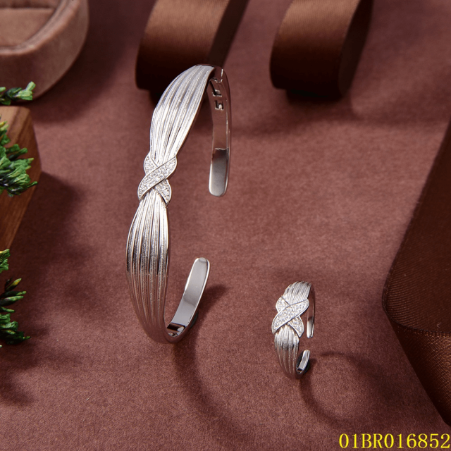 Popular Design Sterling Silver 925 Jewelry Bangle set