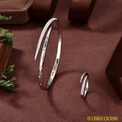 wholesale price Sterling Silver 925 Jewelry bangle ring set