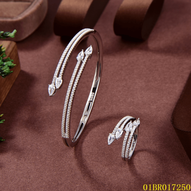 China Wholesale Factory Sterling Silver 925 Jewelry Bangle set