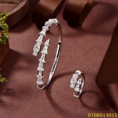 Hot Fashion Sterling Silver 925 Jewelry Bangle set