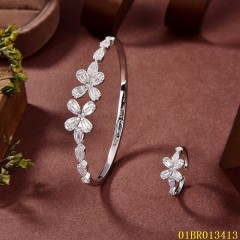 Quality Factory Supply New Design Sterling Silver 925 Jewelry Bangle set