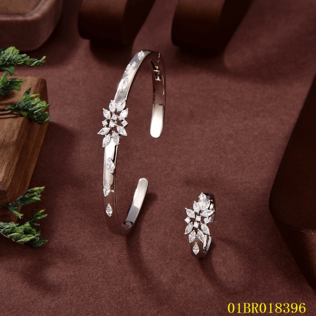 Wholesale Fashion Sterling Silver 925 Jewelry bangle ring set