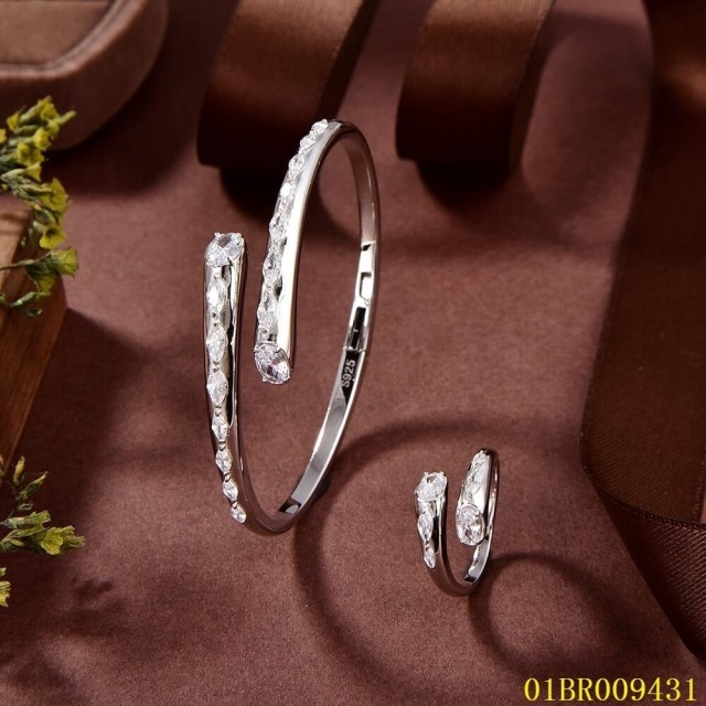 wholesale price Sterling Silver 925 Jewelry Bangle set