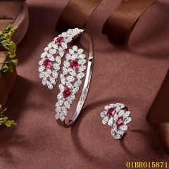 Unique Design Fashion Sterling Silver 925 Jewelry Bangle set