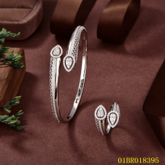Hot Fashion Sterling Silver 925 Jewelry bangle ring set