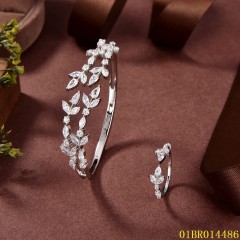 Unique Design Fashion Sterling Silver 925 Jewelry Bangle set