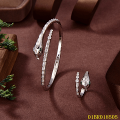 wholesale price Sterling Silver 925 Jewelry bangle ring set