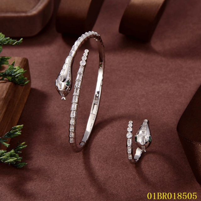 wholesale price Sterling Silver 925 Jewelry bangle ring set