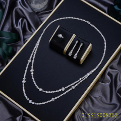 Hot Style Wholesale Sterling Silver 925 jewelry Long Chain Necklace Set