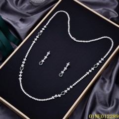 Quality Factory Supply New Design Sterling Silver 925 jewelry Long Chain Necklace Set