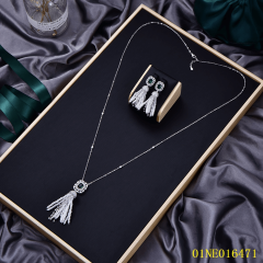 Direct Selling Sterling Silver 925 jewelry Long Chain Necklace Set