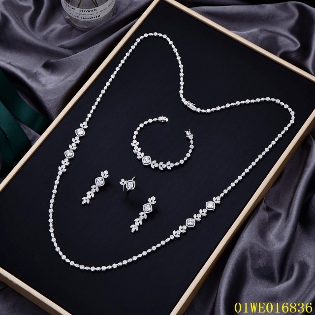 Quality Factory Supply New Design Sterling Silver 925 jewelry Long Chain Necklace Set