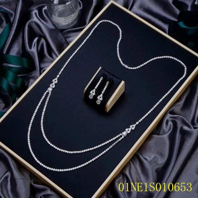 Popular Wholesale Designer Sterling Silver 925 jewelry Long Chain Necklace Set