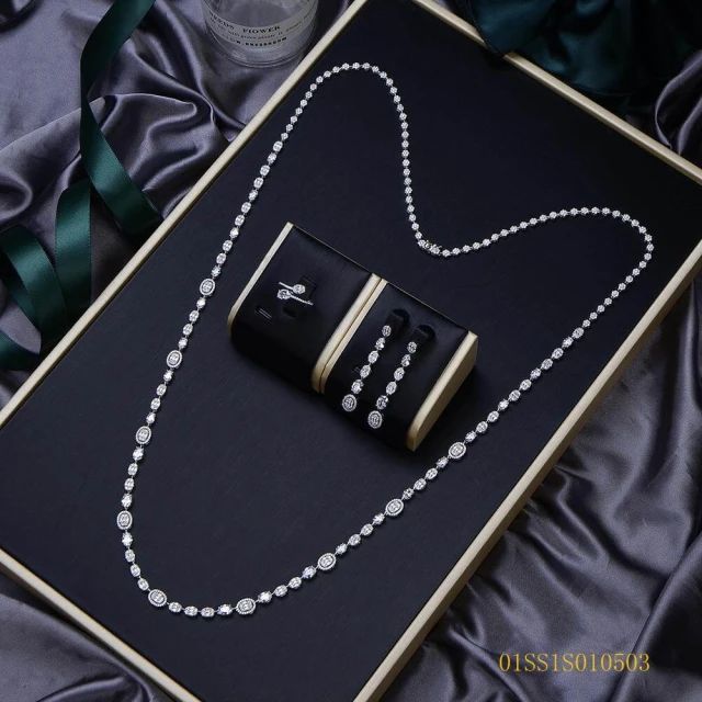 Factory Wholesale  jewelry Long Chain Necklace Set