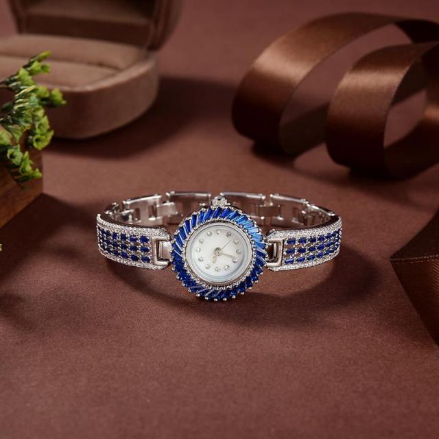 Exclusively For Women: 925 Sterling Silver Zircon Watch, The Perfect Fusion Of Elegance And Brilliance