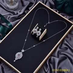 High-quality Fashion Sterling Silver 925 jewelry Long Chain Necklace Set
