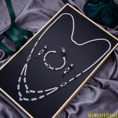 Hot Style Wholesale Sterling Silver 925 jewelry Long Chain Necklace Set