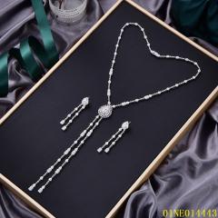 Wholesale Fashion Sterling Silver 925 jewelry Long Chain Necklace Set