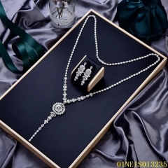 New Arrivals Sterling Silver 925 jewelry Long Chain Necklace Set